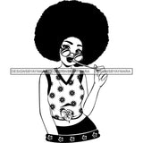 Super Bundle 50 Afro Nubian Melanin Popping Kinky Hair Beautiful African American Woman SVG Cutting Files