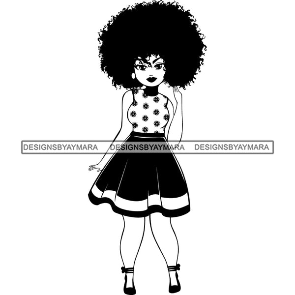 Super Bundle 50 Afro Nubian Melanin Popping Kinky Hair Beautiful African American Woman SVG Cutting Files