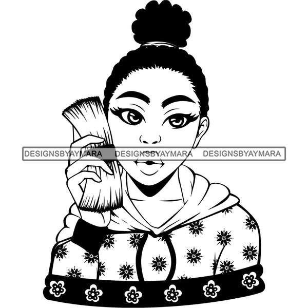 Super Bundle 50 Afro Nubian Melanin Popping Kinky Hair Beautiful African American Woman SVG Cutting Files