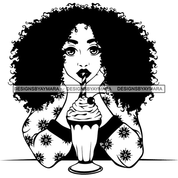 Super Bundle 50 Afro Nubian Melanin Popping Kinky Hair Beautiful African American Woman SVG Cutting Files