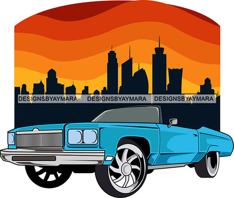 Muscle Car Antique Roadrunner Engine Retro Classic Convertible Bad Ass Gangster Rims Downtown Sunshine Background   Auto SVG Cutting Files For Silhouette Cricut