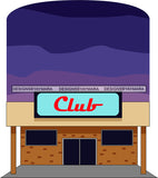 Neighborhood Urban Buildings Night Club Pub Store Streets Hood Gangster  SVG Cutting Files For Silhouette Cricut