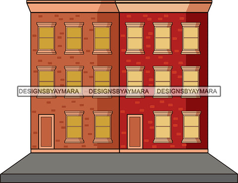 Neighborhood Urban Buildings Street  Hood Gangster SVG Cutting Files For Silhouette Cricut