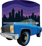 Muscle Car Antique Roadrunner Engine Retro Classic Bad Ass Truck Gangster Rims Downtown Sunshine Background SVG Cutting Files For Silhouette Cricut