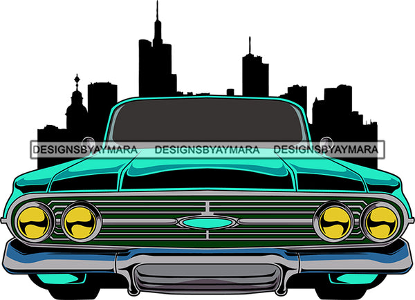 Muscle Car Antique Roadrunner Engine Retro Classic Bad Ass Gangster Downtown Background Auto SVG Cutting Files For Silhouette Cricut