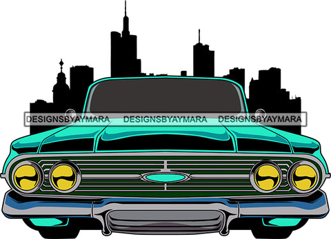 Muscle Car Antique Roadrunner Engine Retro Classic Bad Ass Gangster Downtown Background Auto SVG Cutting Files For Silhouette Cricut