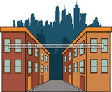 Neighborhood Urban Buildings Streets Downtown Background Hood Gangster  SVG Cutting Files For Silhouette Cricut