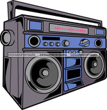 Old Radio Speaker Stereo Music SVG Cutting Files For Silhouette Cricut