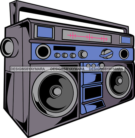 Old Radio Speaker Stereo Music SVG Cutting Files For Silhouette Cricut
