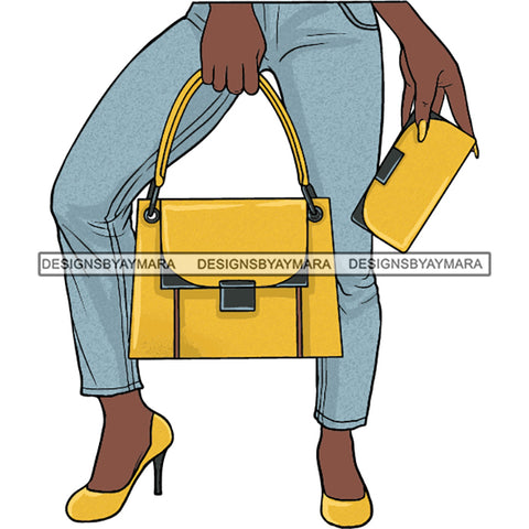 Purse Bag Shoes High Heels Glamour Luxury Fashion Shine SVG Clipart Vector Cutting Files