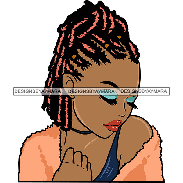 Afro Black Woman Sister-lock Hairstyle .SVG Cutting Files For Silhouette Cricut and More!
