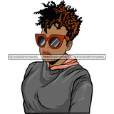 Afro Black Woman Sister-lock Hairstyle .SVG Cutting Files For Silhouette Cricut and More!