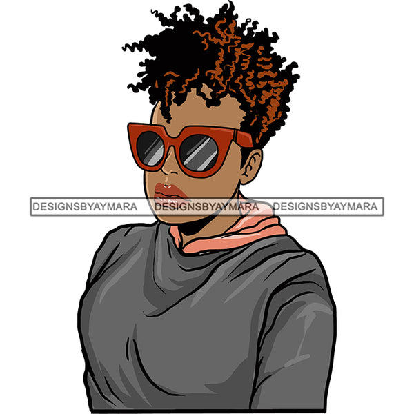 Afro Black Woman Sister-lock Hairstyle .SVG Cutting Files For Silhouette Cricut and More!