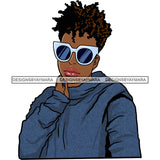 Afro Black Woman Sister-lock Hairstyle .SVG Cutting Files For Silhouette Cricut and More!