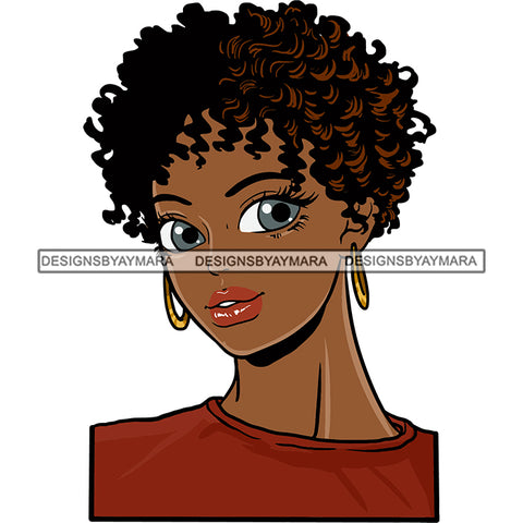 Afro Woman Short Hairstyle SVG Files For Cutting and More!