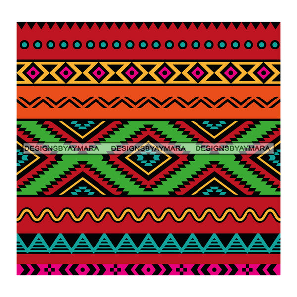 Mexican Aztec Pattern Colorful SVG Cutting Files For Silhouette Cricut