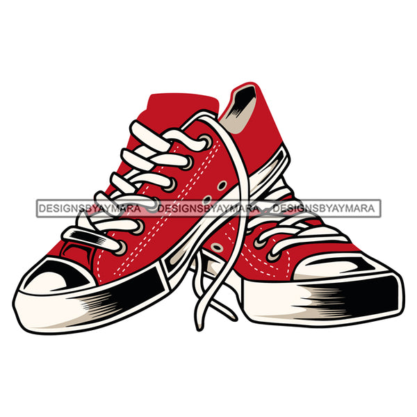 Sneaker Shoes Casual Training Isolated Fashion Sport Style Footwear SVG JPG PNG Layered Cutting Files For Silhouette Cricut More