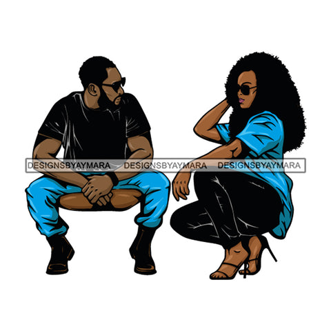 Beautiful Black Couple Relationship Goals SVG Cutting Files For Silhouette Cricut and More