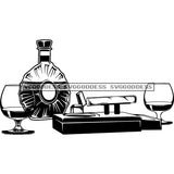 Whiskey Glasses Cigar Smoke Tobacco Liqueur Beverage Drink Drinking Alcohol Ice Cube SVG JPG PNG Vector Clipart  Cricut Cut Cutting