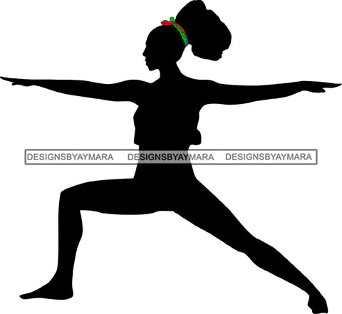Afro Woman Silhouette Doing Yoga Meditating Relax Meditate .SVG Cutting Files For Silhouette Cricut and More!