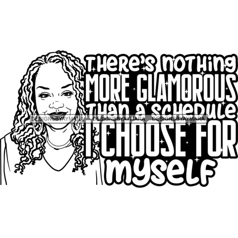 Afro Mature Woman Portrait Life Quotes Nubian Classy Curly Hairstyle B/W SVG JPG PNG Designs Cricut Silhouette Cut Cuttings
