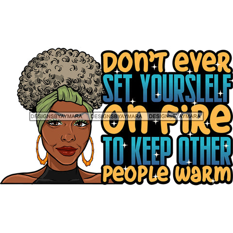 Afro Mature Woman Life Quotes Nubian Classy Headband Puffy Up Do Hairstyle SVG JPG PNG Designs Cricut Silhouette Cut Cuttings
