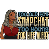 Afro Mature Woman Portrait Life Quotes Nubian Classy Dreadlocks Hairstyle SVG JPG PNG Designs Cricut Silhouette Cut Cuttings