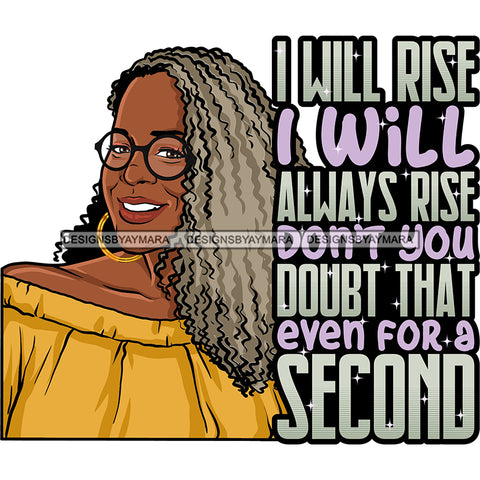 Afro Mature Woman Portrait Life Quotes Glasses Nubian Classy Curly Hairstyle SVG JPG PNG Designs Cricut Silhouette Cut Cuttings