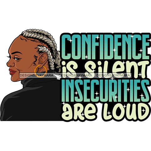 Afro Mature Woman Portrait Side View Life Quotes Nubian Classy Braids Hairstyle SVG JPG PNG Designs Cricut Silhouette Cut Cuttings
