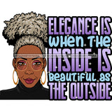 Afro Mature Woman Life Quotes Nubian Classy Puffy Up Do Hairstyle SVG JPG PNG Designs Cricut Silhouette Cut Cuttings