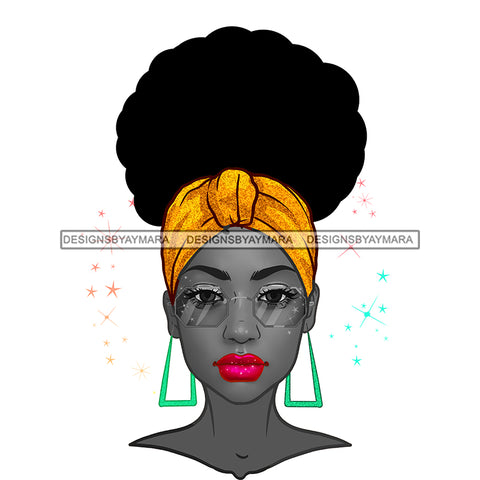 Flawless Black Woman Gray Face Gold Headwrap  JPG PNG  Clipart Cricut Silhouette Cut Cutting