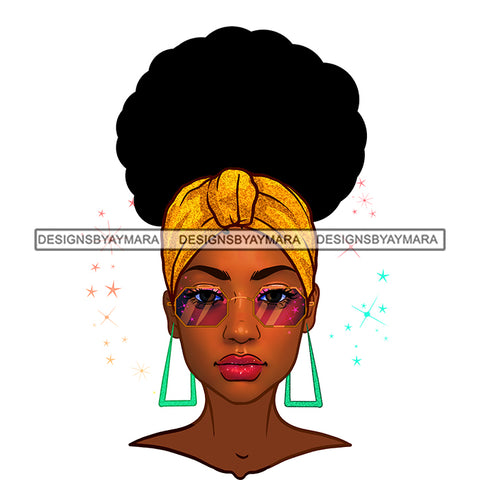 Flawless Black Woman Gold Headwrap  JPG PNG  Clipart Cricut Silhouette Cut Cutting