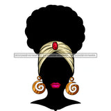 Power Black Woman With Full No Face Headwrap JPG PNG  Clipart Cricut Silhouette Cut Cutting