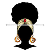 Power Black Woman No Face Headwrap JPG PNG  Clipart Cricut Silhouette Cut Cutting