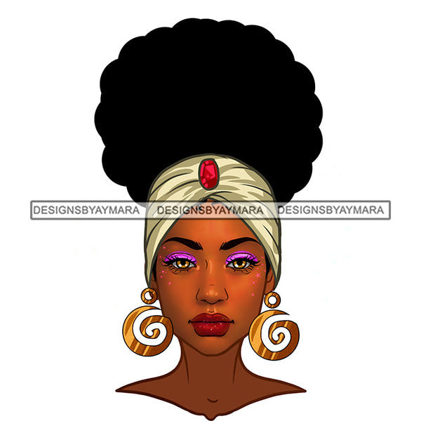 Power Black Woman Full Face Headwrap JPG PNG  Clipart Cricut Silhouette Cut Cutting
