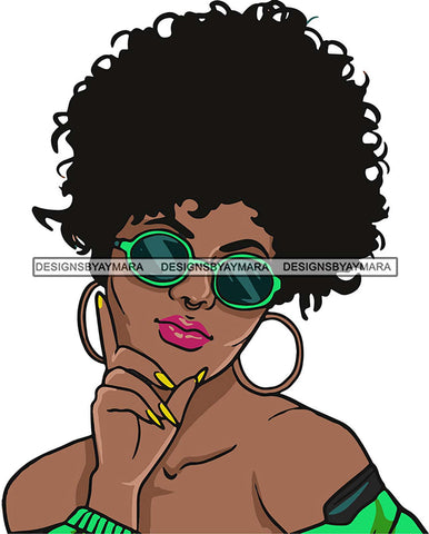 Afro Woman Fashion Model Beauty Stylish Trendy Girl Glamour Vogue .SVG Clipart Vector Cutting Files For Silhouette Cricut and More!