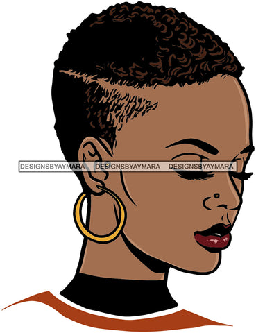 Afro Woman Diva Glamour Goddess Dark Skin Color SVG Cutting Files For Silhouette Cricut and More!