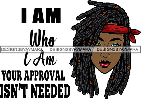I'm Who I'm Quote Afro Braids Classy Fashion Lady Glamour .SVG Cutting Files For Silhouette Cricut and More!
