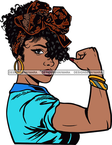 Afro Woman Power Strong Lady We can Do It Flexing Arms Hot Seller .SVG Cutting Files For Silhouette and Cricut and More!