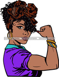 Afro Woman Power Strong Lady We can Do It Flexing Arms Hot Seller .SVG Cutting Files For Silhouette and Cricut and More!