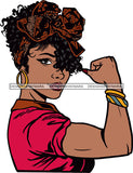 Afro Woman Power Strong Lady We can Do It Flexing Arms Hot Seller .SVG Cutting Files For Silhouette and Cricut and More!
