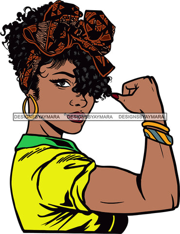 Afro Woman Power Strong Lady We can Do It Flexing Arms Hot Seller .SVG Cutting Files For Silhouette and Cricut and More!