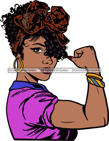 Afro Woman Power Strong Lady We can Do It Flexing Arms Hot Seller .SVG Cutting Files For Silhouette and Cricut and More!