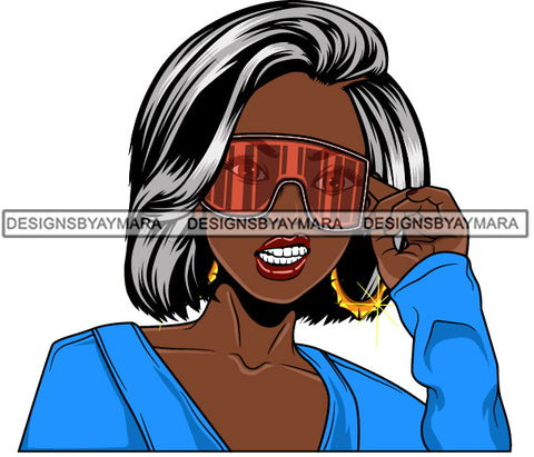 Afro Lola Boss Lady Dope Diva Mean Face Glamour Hot Selling .SVG Cutting Files For Silhouette Cricut and More!