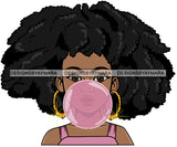 Afro Lola Blowing Bubble Gum Hot Selling Designs .SVG Cutting Files For Silhouette Cricut and More!