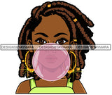 Afro Lola Blowing Bubble Gum Hot Selling Designs .SVG Cutting Files For Silhouette Cricut and More!