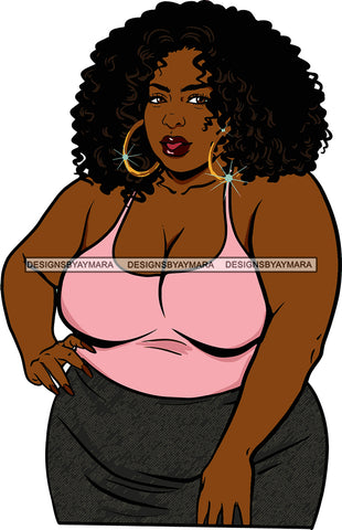 Afro Urban Street Ghetto Girls Big Babe Hoop Earrings Sexy Afro Hair Style TSVG Cutting Files For Silhouette Cricut