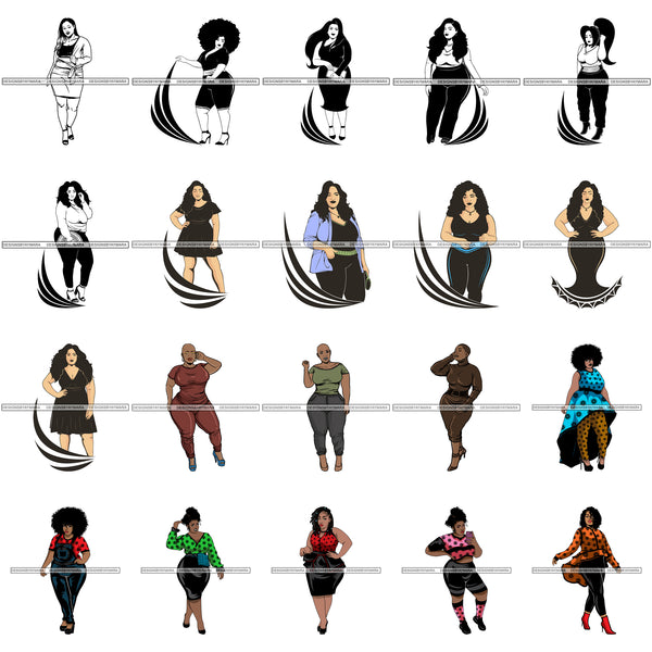 Special Bundle 209 BBW Proud Goddess Curvy Sassy SVG Files For Cutting Printing and More!
