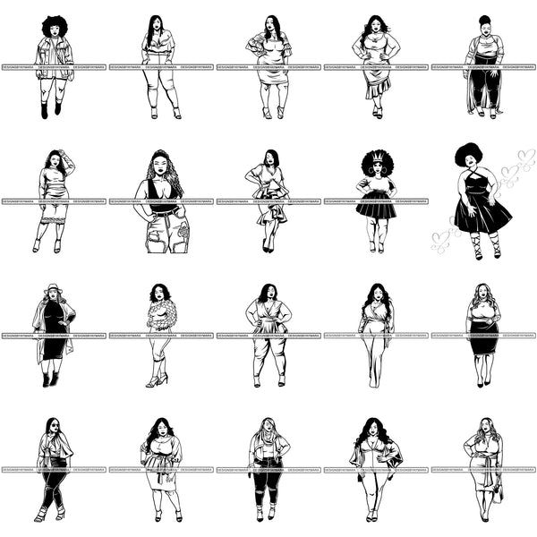 Special Bundle 209 BBW Proud Goddess Curvy Sassy SVG Files For Cutting Printing and More!