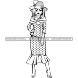 Afro Classy Lola Church Lady Glamour .SVG Clipart Vector Cutting Files For Circuit Silhouette Cricut and More!